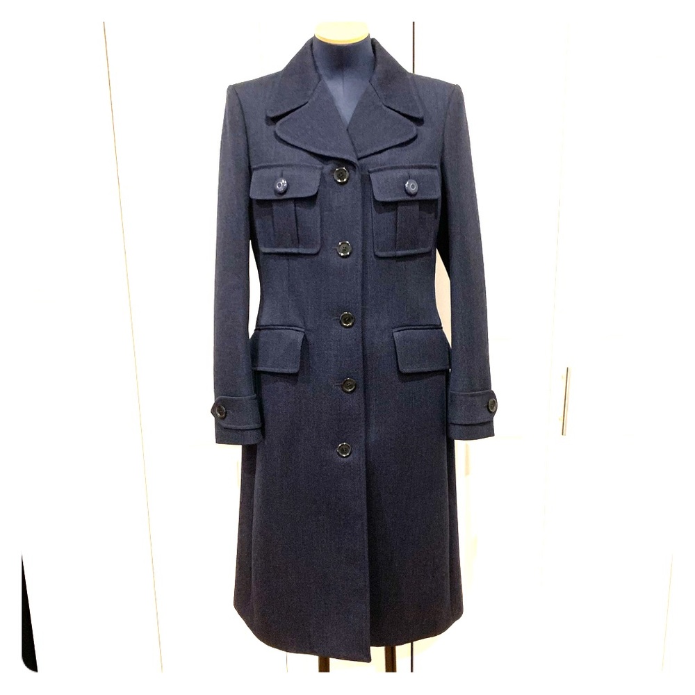 Louis Vuitton navy blue long coat